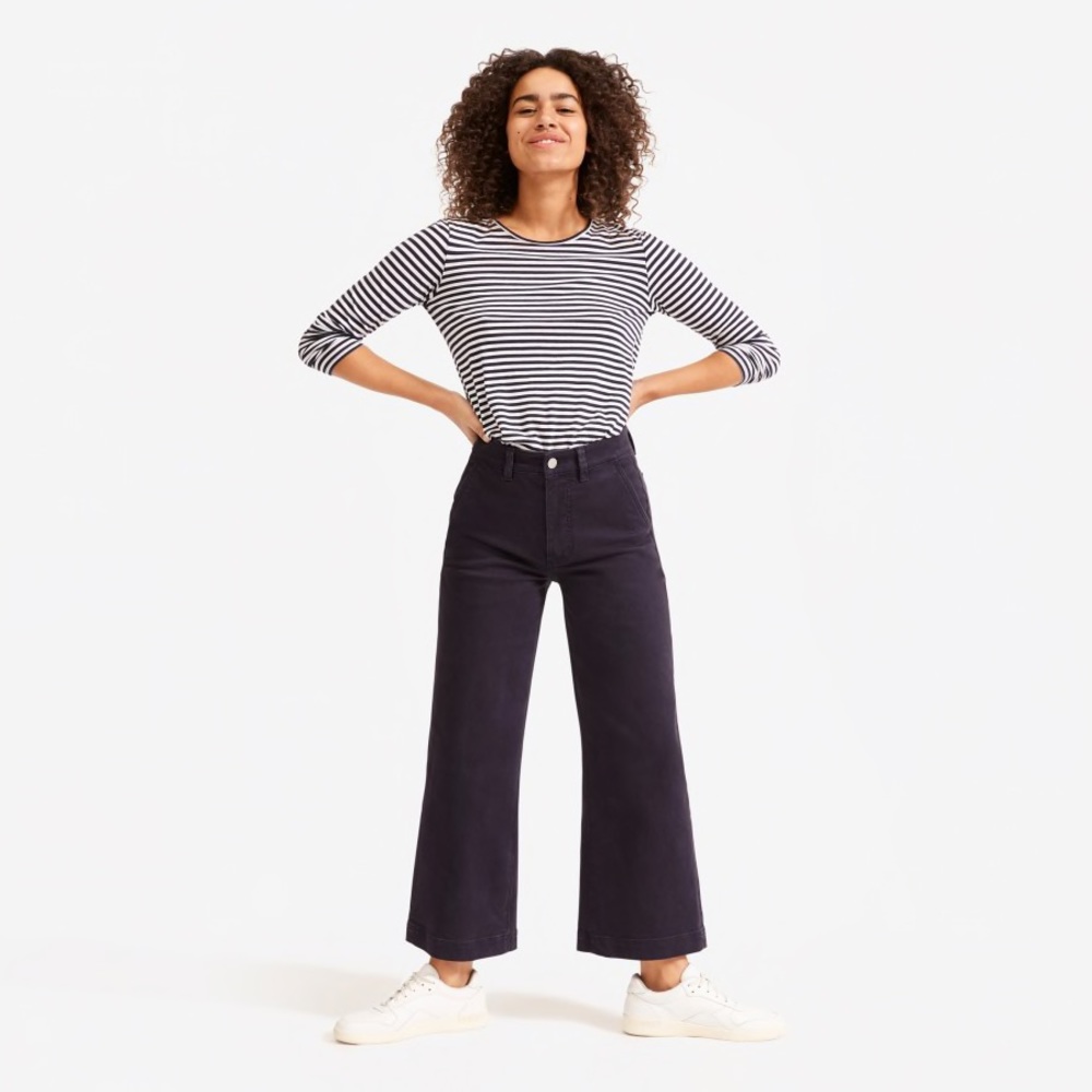 Barely Worn Everlane Wide Leg Crop Pant (short)